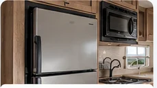 RV refrigerator and kitchen appliances