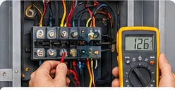 RV electrical system diagnostics with multimeter